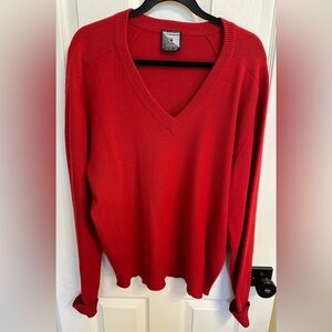 Men’s Clan Douglas for Nordstrom CASHMERE V-Neck Sweater in Bold Red Size Medium